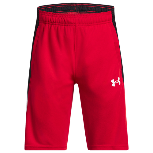 

Boys Under Armour Under Armour Baseline Shorts - Boys' Grade School White/Red Size XL