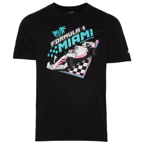 

PUMA Mens PUMA Formula 1 Miami GP 2024 T-Shirt - Mens Black/White Size L