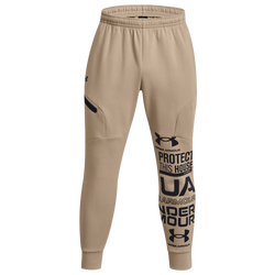 Men's - Under Armour Unstoppable Fleece Joggers - Sahara/Black