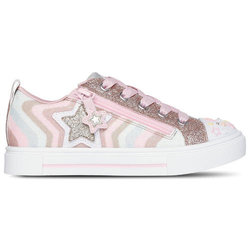 Girls Preschool Skechers Skechers Twinkle Sparks Cosmic Burst - Girls' Preschool Shoe Pink/Gold Size 11.0