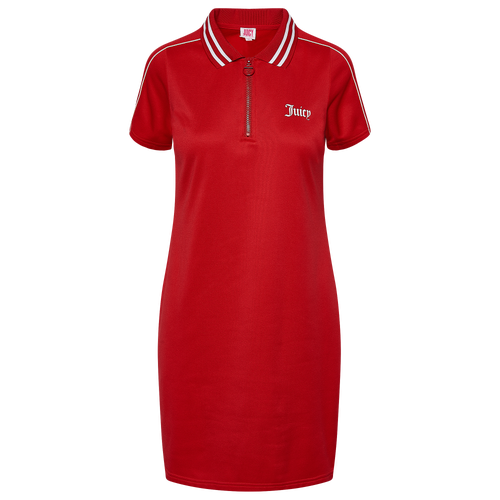 Juicy Half-Zip Tennis Dress - Red