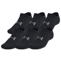 Under Armour Essential 6 Pack No Show Socks - Under Armour Black/Castlerock