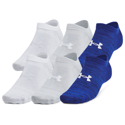 

Under Armour Mens Under Armour Essential 6 Pack No Show Socks - Mens Royal/Royal/Halo Grey Size XL
