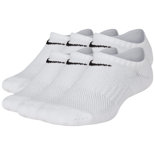 Nike Kids 6 Pack Cushioned No-Show Socks - Grade School Size M - Black/White