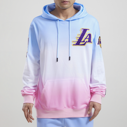 Men's Los Angeles Dodgers Pro Standard Blue/Pink Ombre Pullover Hoodie