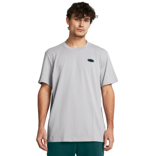 

Under Armour HW LC Patch Short Sleeve - Mens Grey Medium Heather/Black Size M