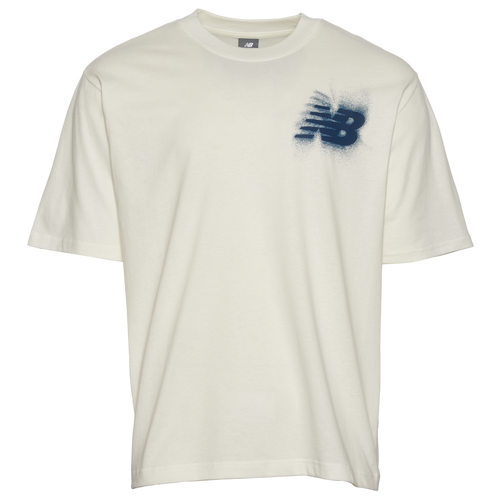 MENS - New Balance Schematic Blur T-Shirt - Sail/Navy