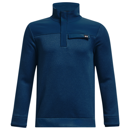 

Boys Under Armour Under Armour Sweaterfleece Half-Zip - Boys' Grade School Varsity Blue/Halo Gray Size M