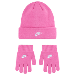 Girls' Preschool - Nike Futura Beanie/Glove Set - Playful Pink