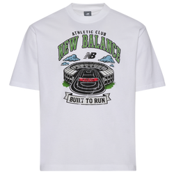 Men's - New Balance ATH Club Stadium T-Shirt - White/Black