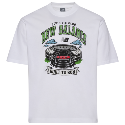 MENS - New Balance ATH Club Stadium T-Shirt - White/Black