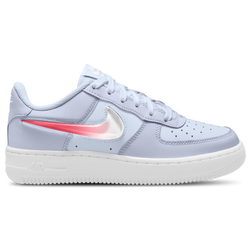 Boys' Grade School - Nike Air Force 1 LV8  - Pink/White/Grey