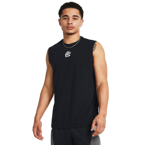 

Under Armour Mens Under Armour Curry Sleeveless Tee - Mens White/Tundra Size XL