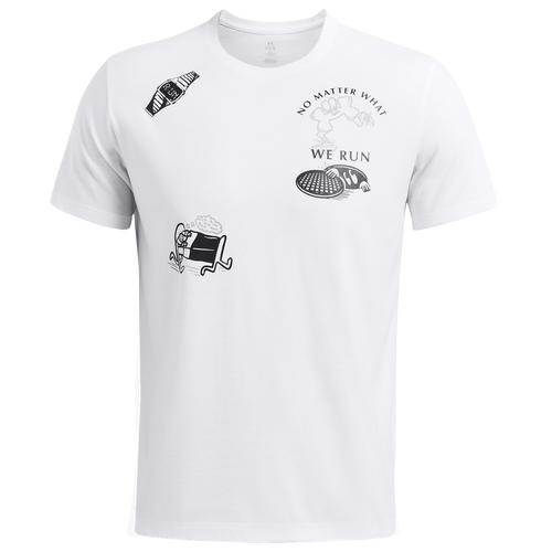 

Under Armour Mens Under Armour We Run Short Sleeve T-Shirt - Mens White/White Size M