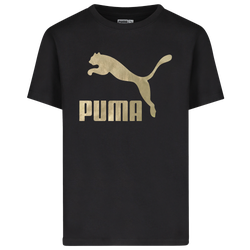 Girls' Grade School - PUMA Logo T-Shirt - Black/Gold