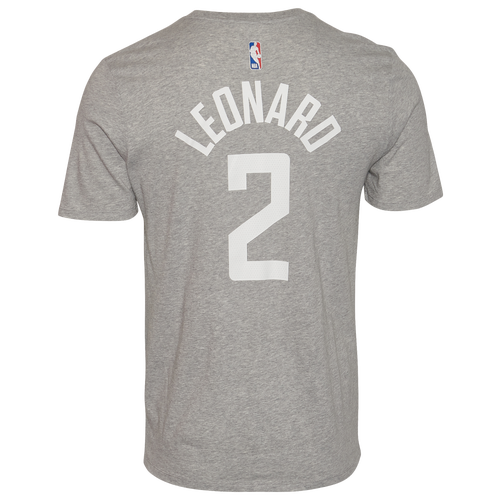 

Nike Mens Kawhi Leonard Nike Clippers Restart Name & Number T-Shirt - Mens Grey/White Size M