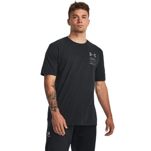 

Under Armour Mens Under Armour Unstoppable Graphic Short Sleeve T-Shirt - Mens Black/Pitch Grey Size S
