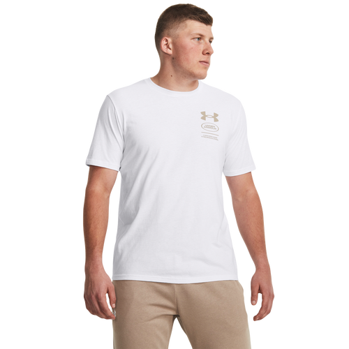 

Under Armour Mens Under Armour Unstoppable Graphic Short Sleeve T-Shirt - Mens White/Sahara Size L