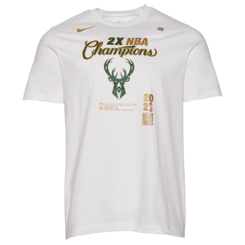 

Nike Mens Nike Bucks Locker Room Champ T-Shirt - Mens White/Green Size XXL