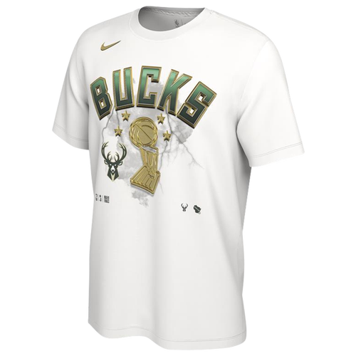 Shop Nike Mens  Bucks Locker Room Champ T-shirt In White/green