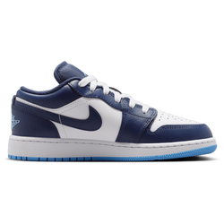 Boys' Grade School - Jordan AJ 1 Low SE  - Navy/Blue/White
