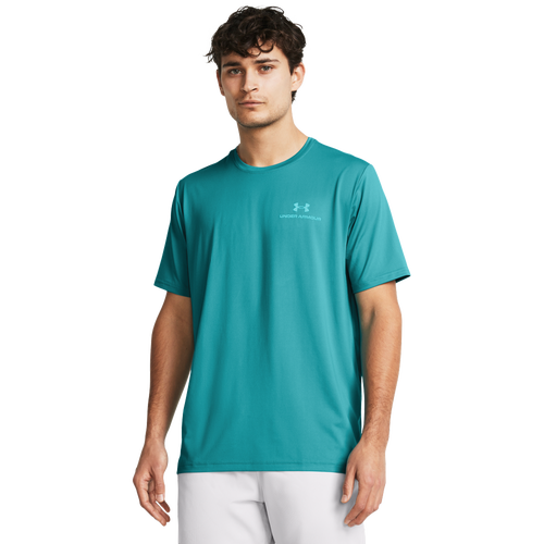 

Under Armour Mens Under Armour Vanish Energy Short Sleeve T-Shirt - Mens Cinna Red/ Circuit Teal Size L