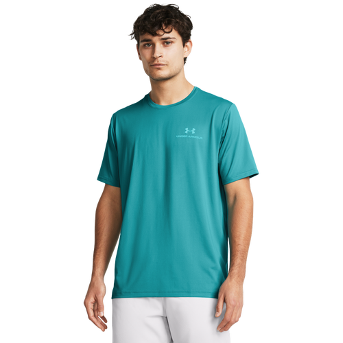 

Under Armour Mens Under Armour Vanish Energy Short Sleeve T-Shirt - Mens Cinna Red/ Circuit Teal Size S