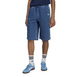 Boys' Grade School - adidas Denim Jorts  - Medium Vintage Denim/Blue
