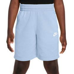 Boys' Grade School - Nike Club French Terry  LBR Shorts  - Hydrogen Blue/Hydrogen Blue