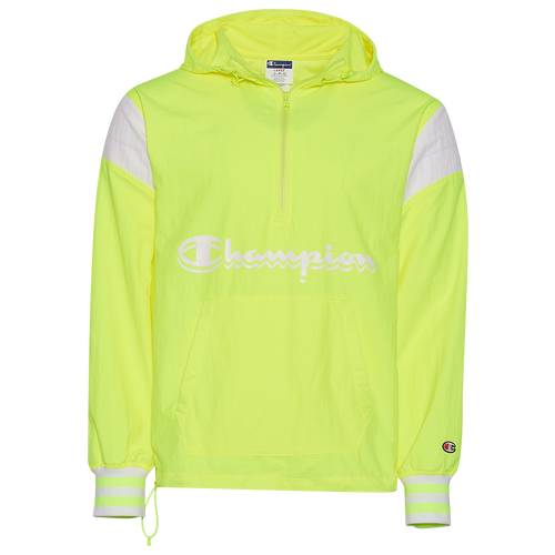 

Champion Mens Champion Script Anorak 2.0 Jacket - Mens Highlighter Yellow/White Size M