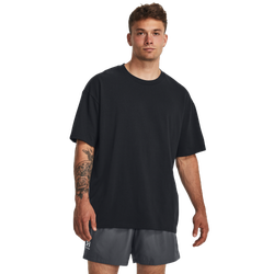 Men's - Under Armour Oversized Heavyweight Short Sleeve - Black/White