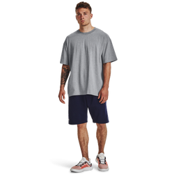 Men's - Under Armour Oversized Heavyweight Short Sleeve - Steel Light Heather/White