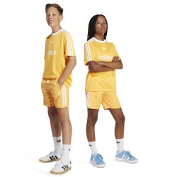 Boys' Grade School - adidas Athletic Shorts  - Real Gold/White