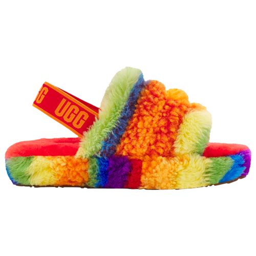 

Girls UGG UGG Fluff Yeah Slide - Girls' Grade School Shoe Yellow/Purple/Red Size 04.0