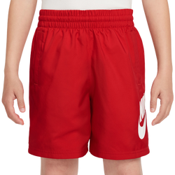 Boys' Grade School - Nike NSW Club HBR Woven 6 Inch Shorts  - Red/White
