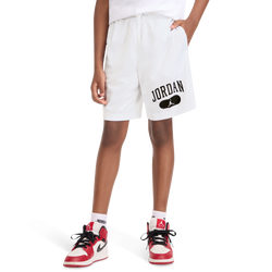 Boys' Grade School - Jordan Mesh PE Shorts  - White/Black