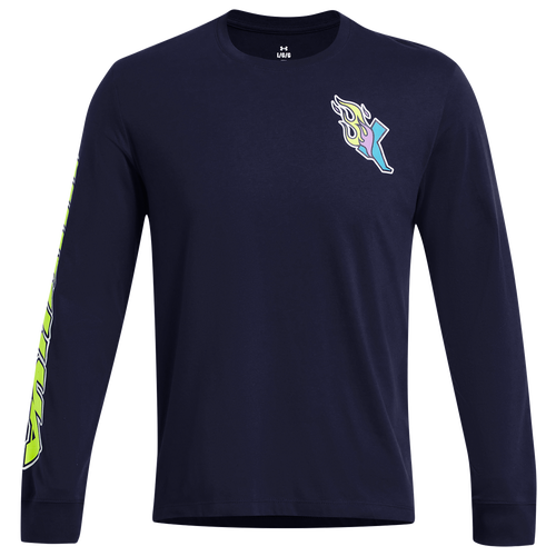 

Under Armour Mens Under Armour Run Anywhere Long Sleeve T-Shirt - Mens Midnight/Midnight Size M