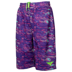 Boys' Grade School - PUMA Melo All Out Print Mesh Shorts - Purple/Multi