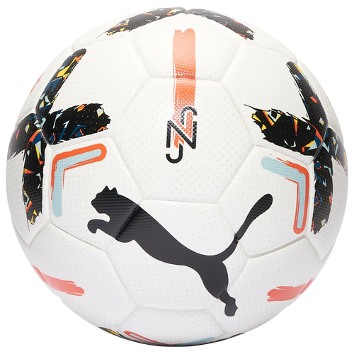 Shop Puma Neymar Jr Performance Soccer Ball In Hot Heat/blue/ White