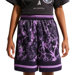 Boys' Grade School - Nike Ja Dri-FIT AOP Game Short  - Black/Purple Dynasty/Monarch Purple