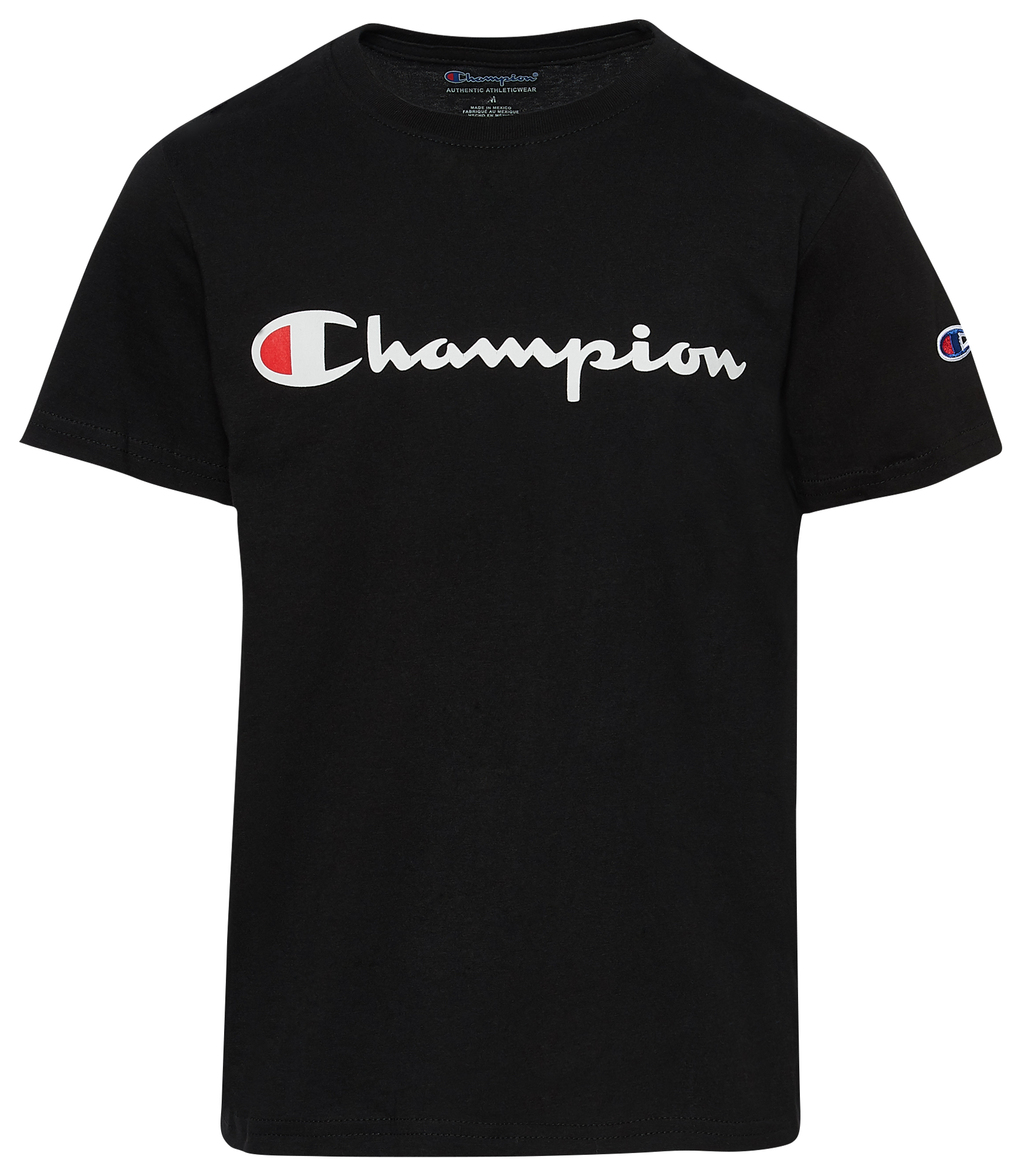 champion shirt black logo