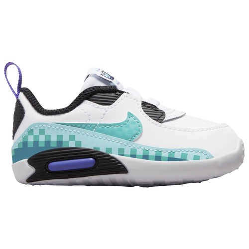 

Boys Infant Nike Nike Max 90 Crib SE - Boys' Infant Shoe White/Washed Teal/Black Size 02.0