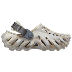 Boys' Grade School - Crocs Echo Marbled Clogs - Grey/White