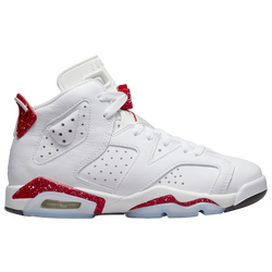 Boys' Grade School - Jordan Retro 6 - White/Red/Black