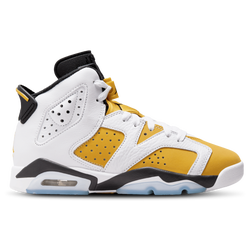 Boys' Grade School - Jordan Retro 6 - White/Yellow Ochre/Black