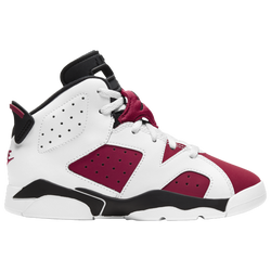 Boys' Preschool - Jordan Retro 6 - White/Carmine/Black