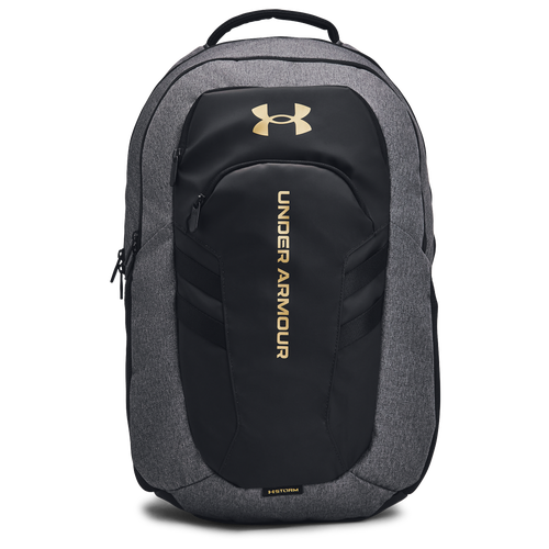 

Under Armour Under Armour Hustle 6.0 Pro Backpack - Adult Black Full Heather/Black/Metallic Gold Size One Size