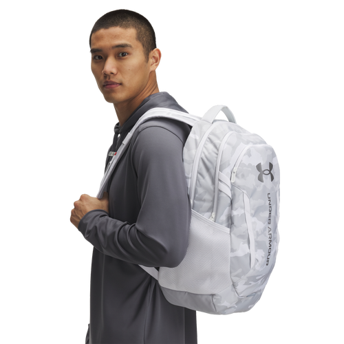 ADULT - Under Armour Hustle 6.0 Backpack - Mod Gray/Metallic Silver