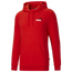 PUMA Essential Small Logo Fleece Hoodie - Men's Red/Black/White