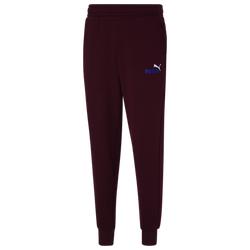 Men's - PUMA Essential Logo Pants - Maroon/Maroon